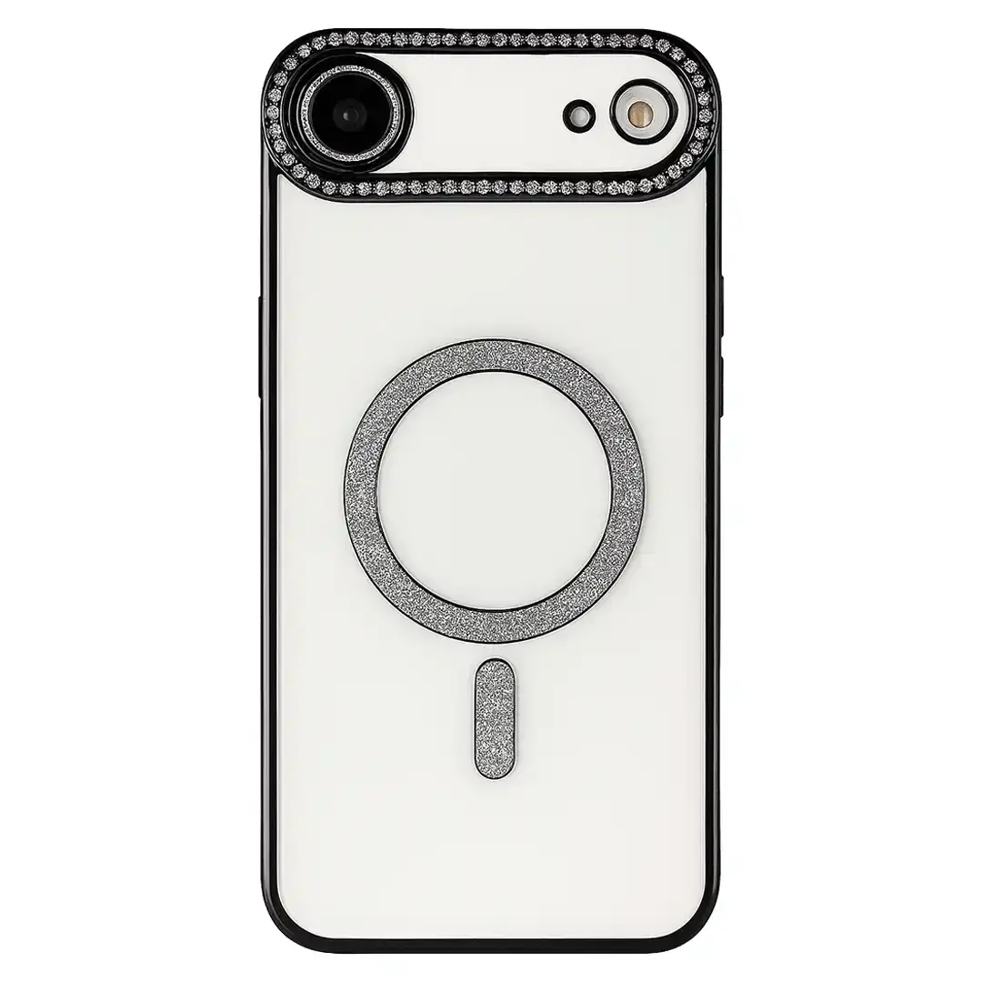 iPhone 17 Air Magsafe Clear Case Diamond with Camera Protection Black