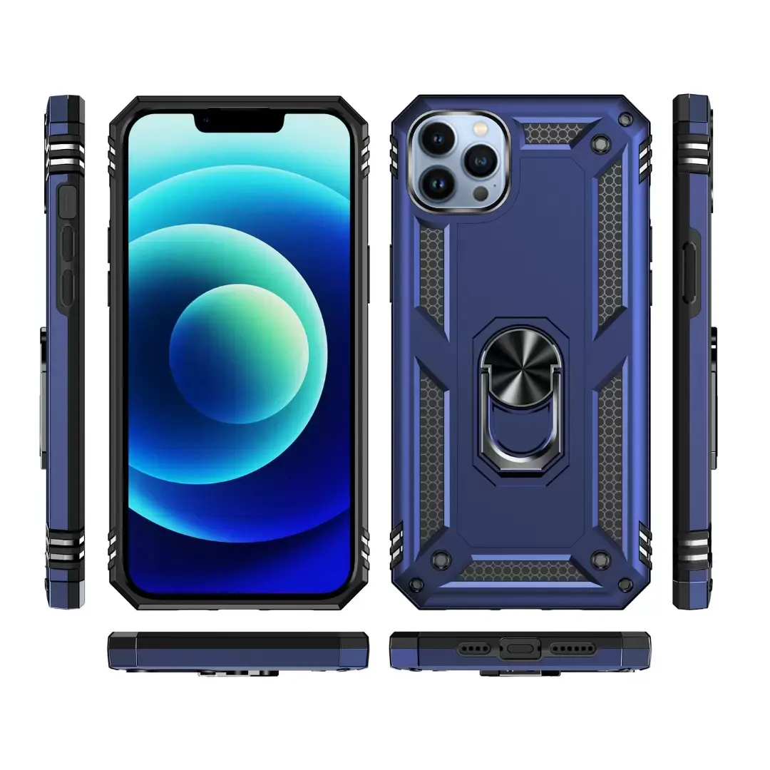 iPhone 13 Pro Max/iPhone 12 Pro Max 2in1 Ring Case Blue