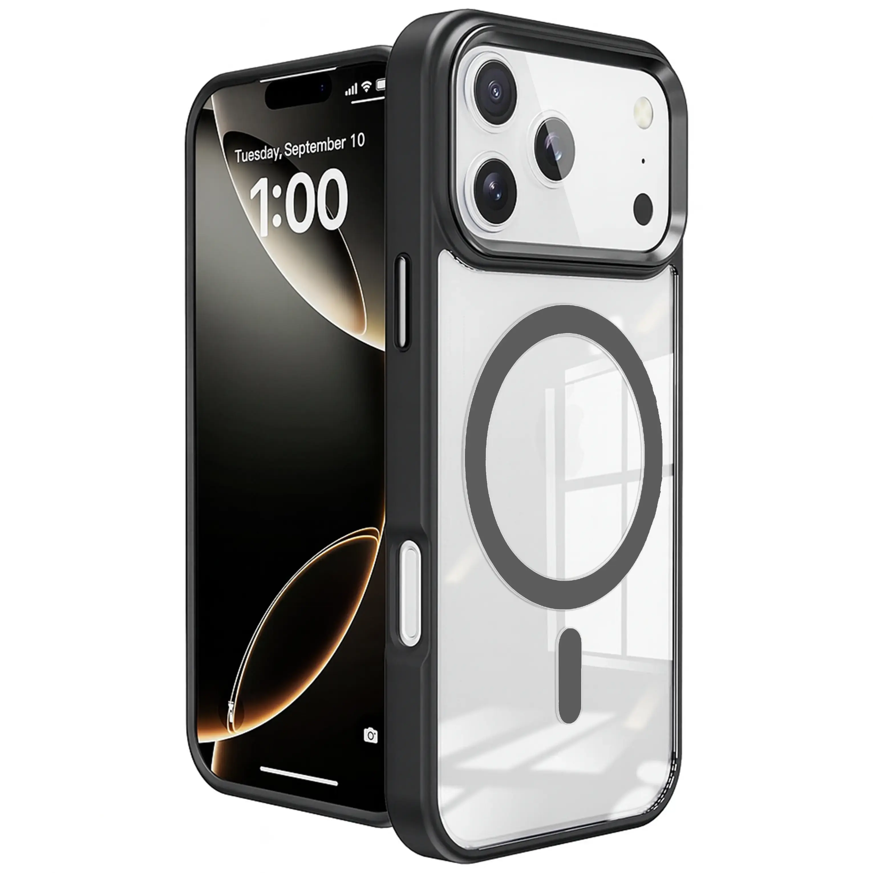 iPhone 17 Pro Max MagSafe Twotone Clear Case Black