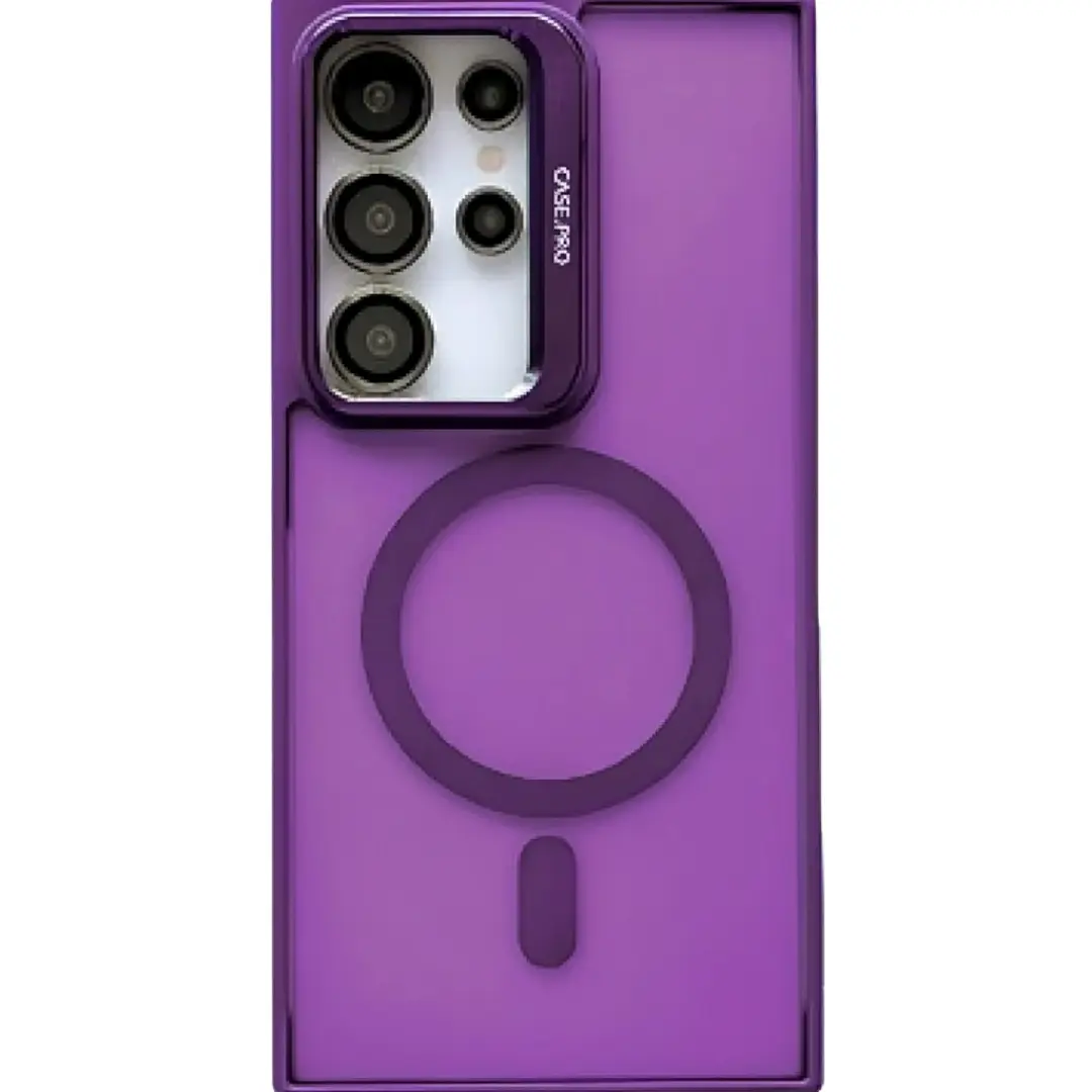 Samsung Galaxy S26 Ultra MagSafe Smoke Camera Stand Case Purple