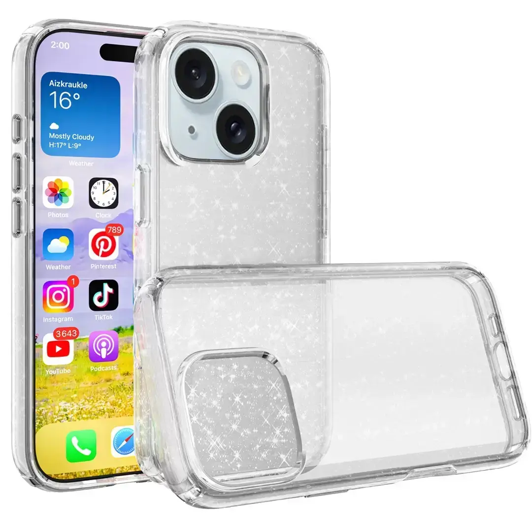 iPhone 15 Fleck Glitter Case Clear