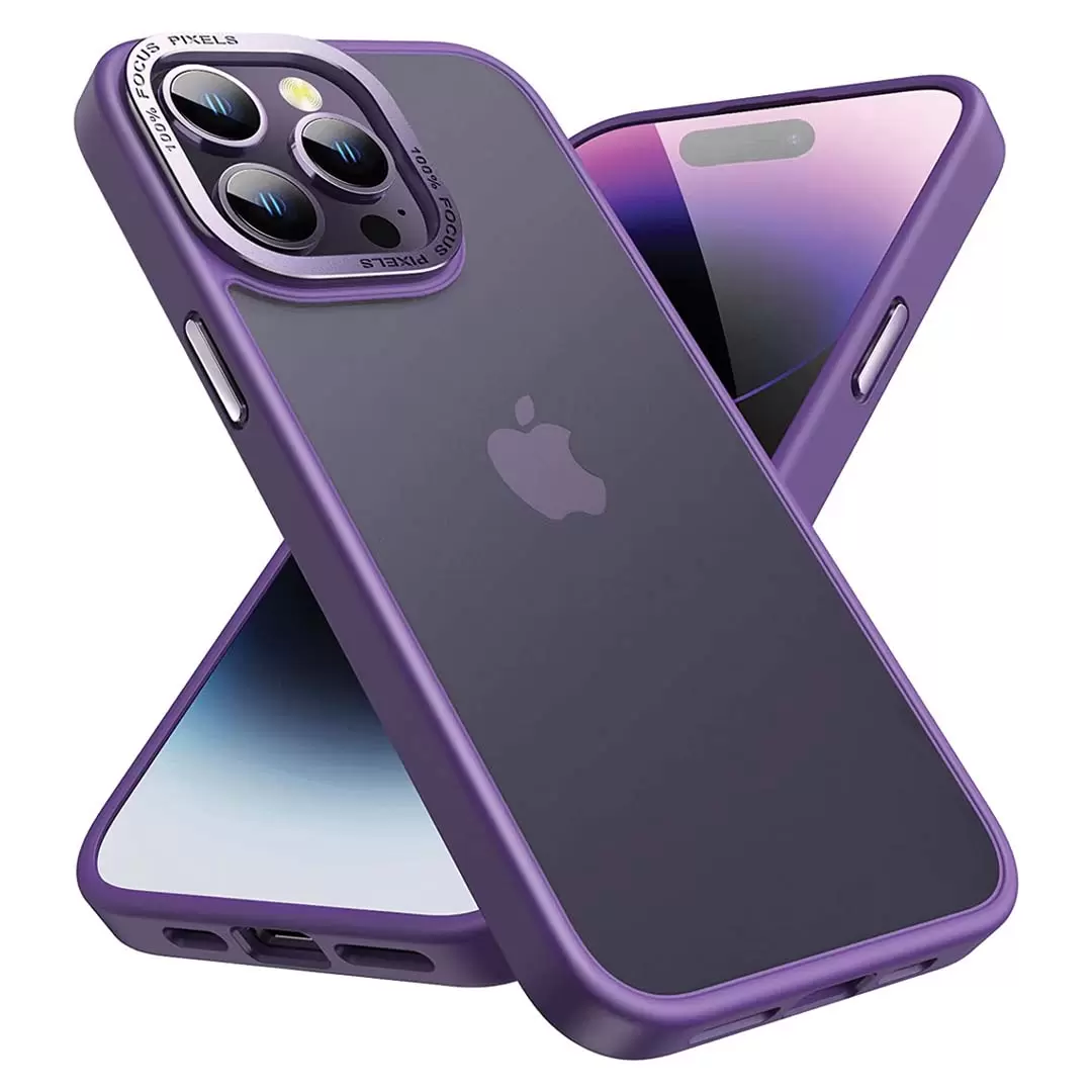 iPhone 15/iPhone 14/iphone 13 Cam Smoke Twotone Dark Purple