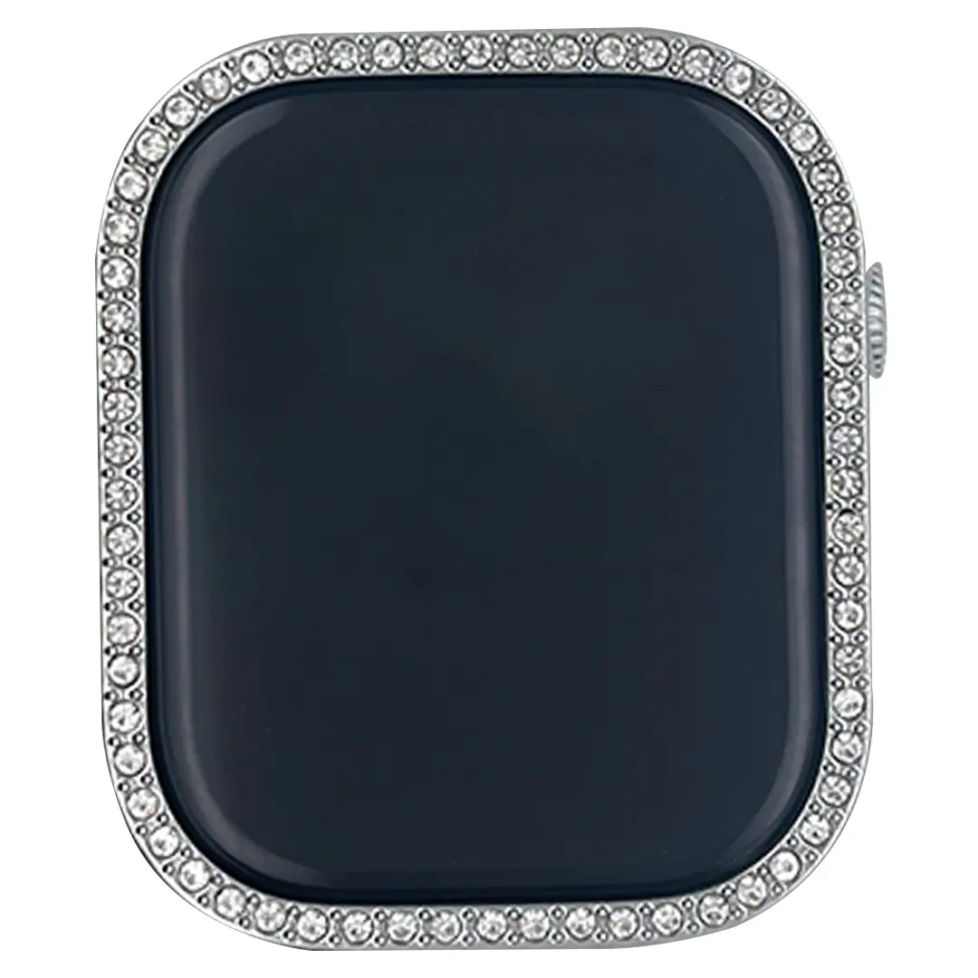 Apple Watch S10 46mm case Single Row Diamond Black