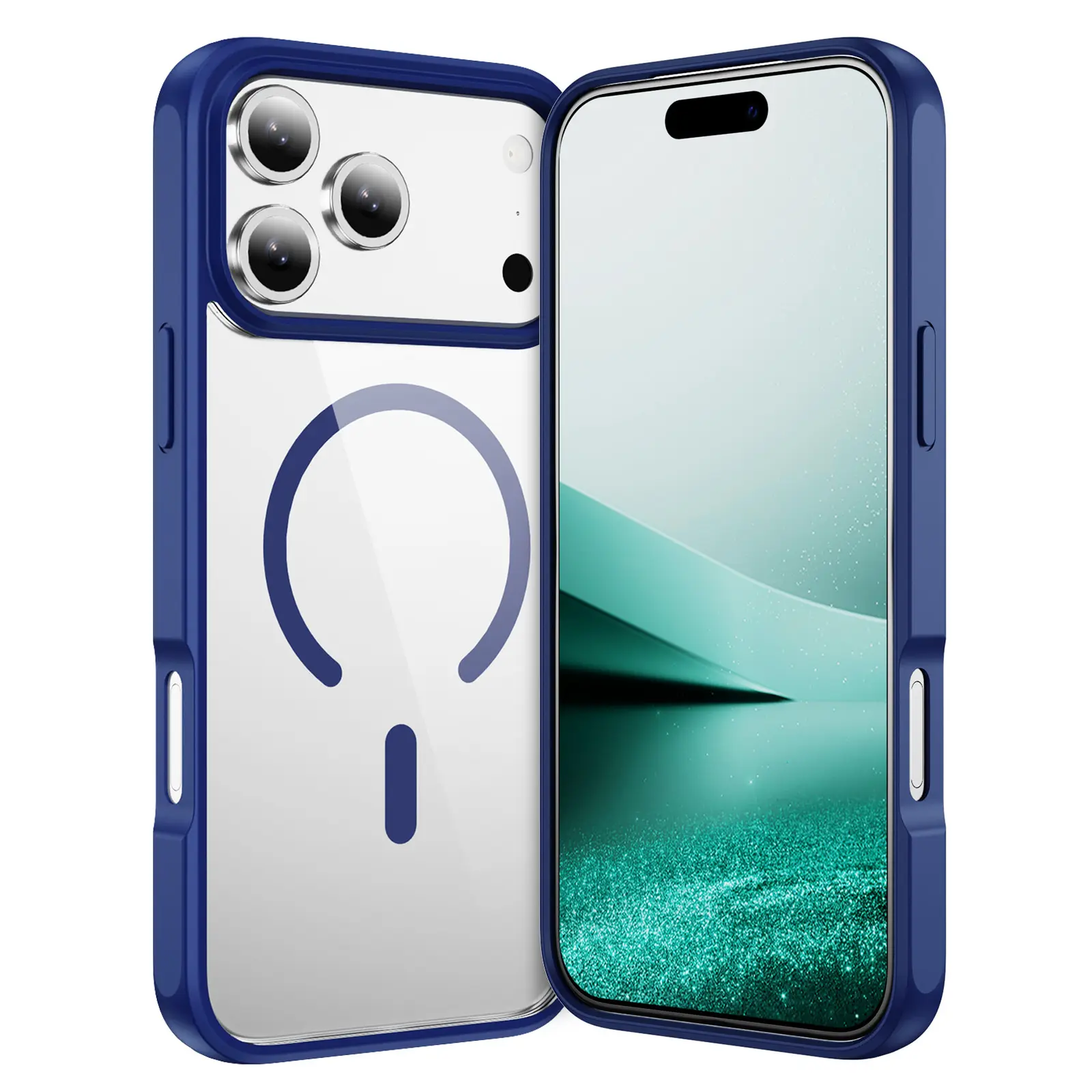 iPhone 17 Pro Magsafe Clear Eco Twotone Case Blue