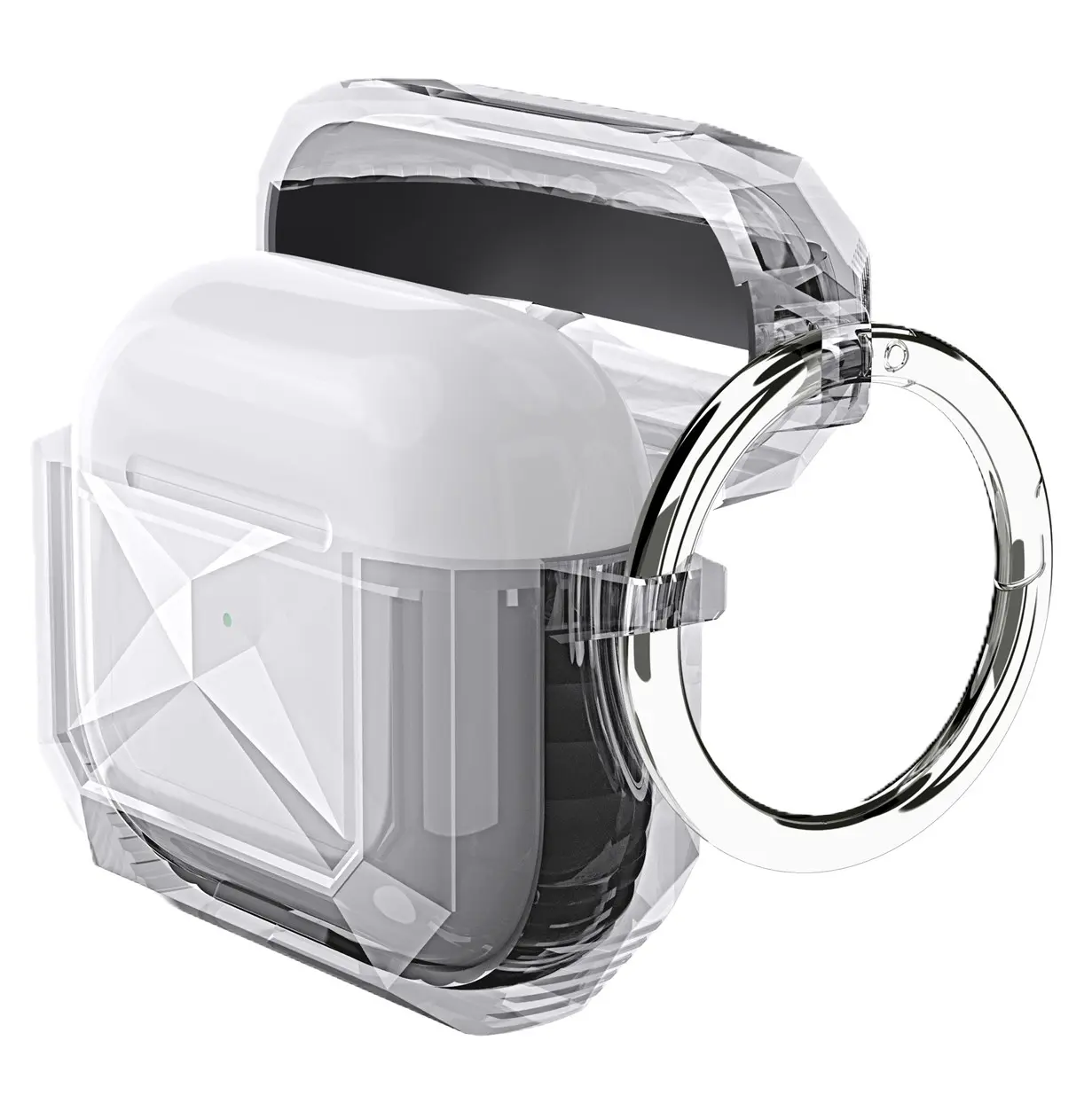 Airpods 4 Transparent TPU with Colored Edge Case Black