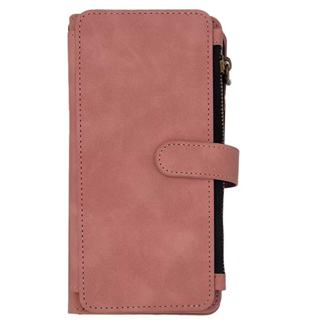 iPhone 16 Pro Max Premio Wallet Luxury with Zipper Case Rose Gold