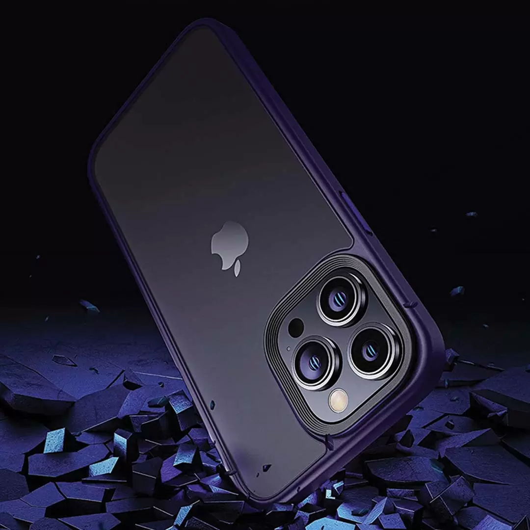 iPhone 15/iPhone 14/iphone 13 Cam Smoke Twotone Dark Purple