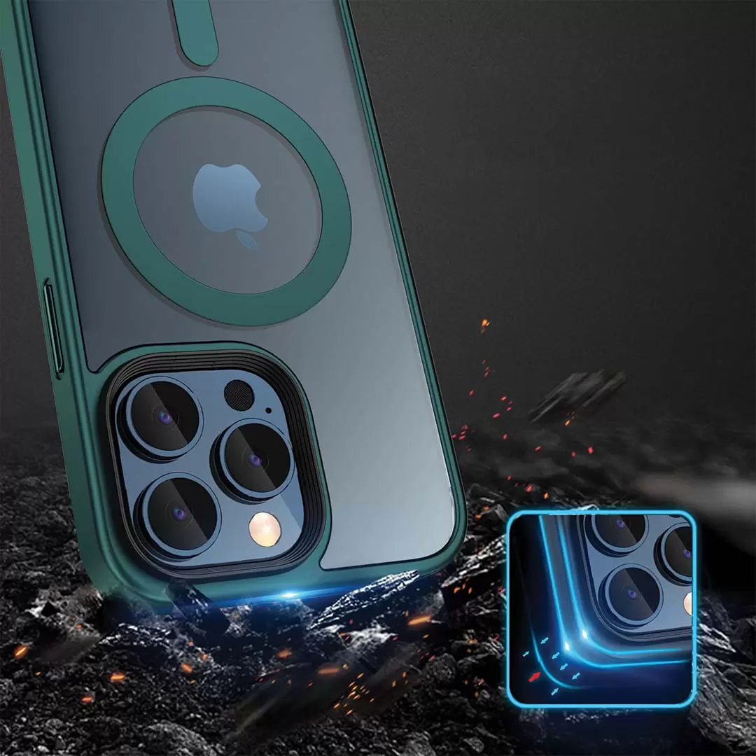 iPhone 16 Pro Max MagSafe Cam Smoke Twotone Case Green