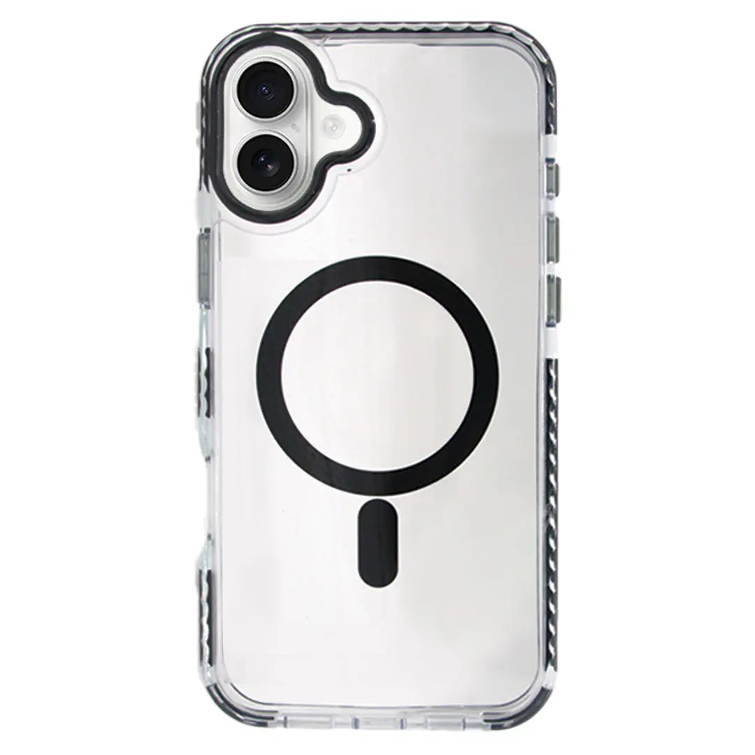 iPhone 16 Magsafe Clear Twotone Case with Lanyard Black