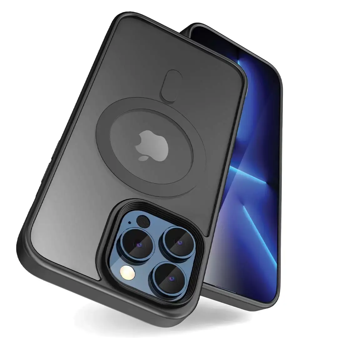 iPhone 15 Pro Max MagSafe Cam Smoke Twotone Case Black
