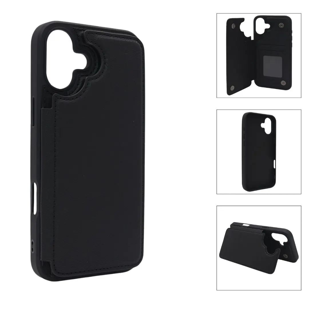 iPhone 16 Plus Modern Card Holder Case Black