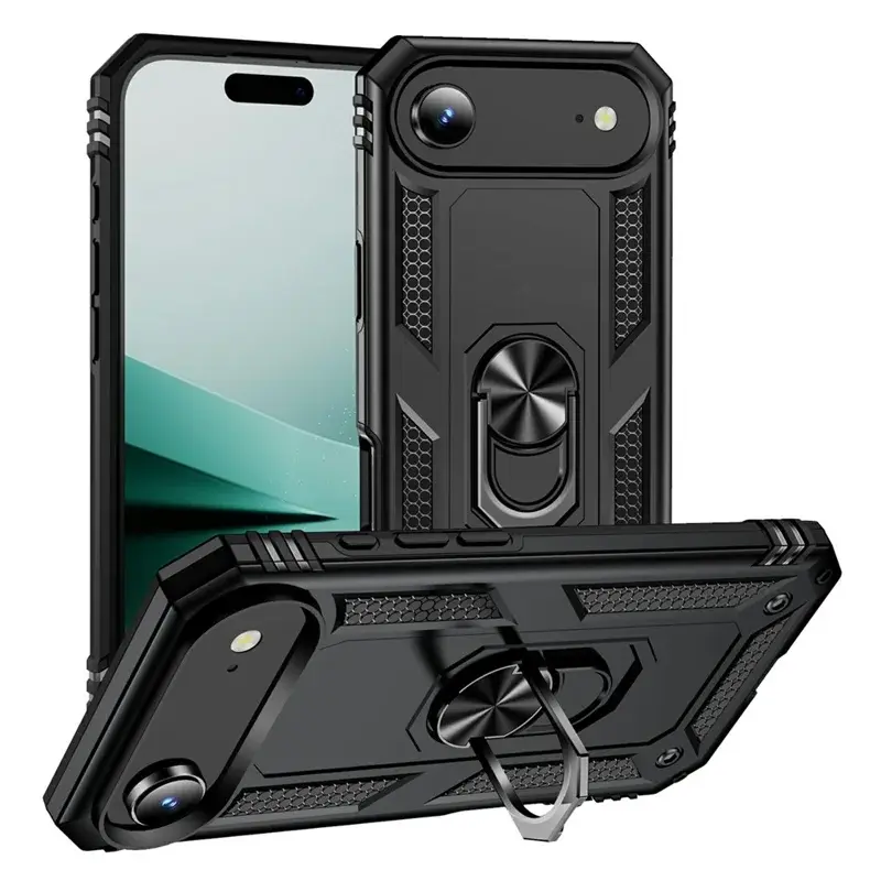 iPhone 17 Air 2in1 Ring Stand Case Black