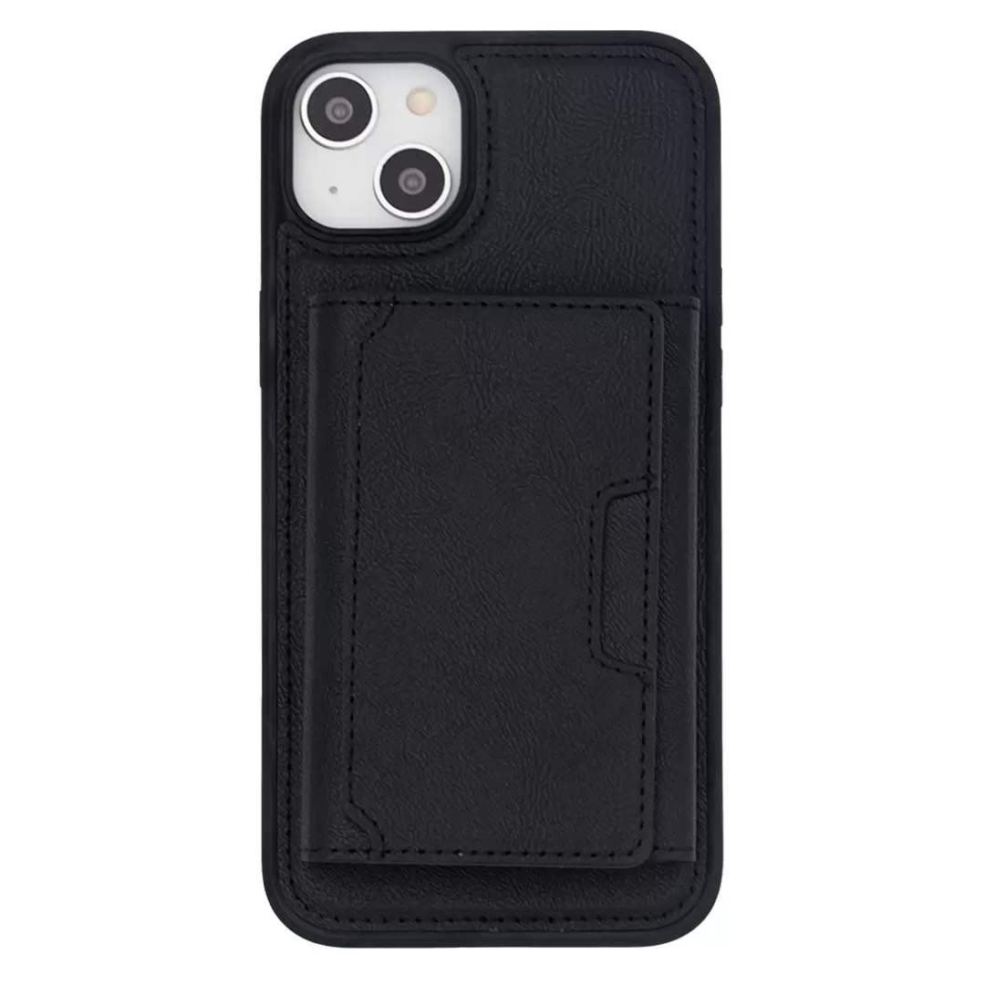 iPhone 15/iPhone 14/iPhone 13 Modern Card Holder Case Magsafe Detachable Black