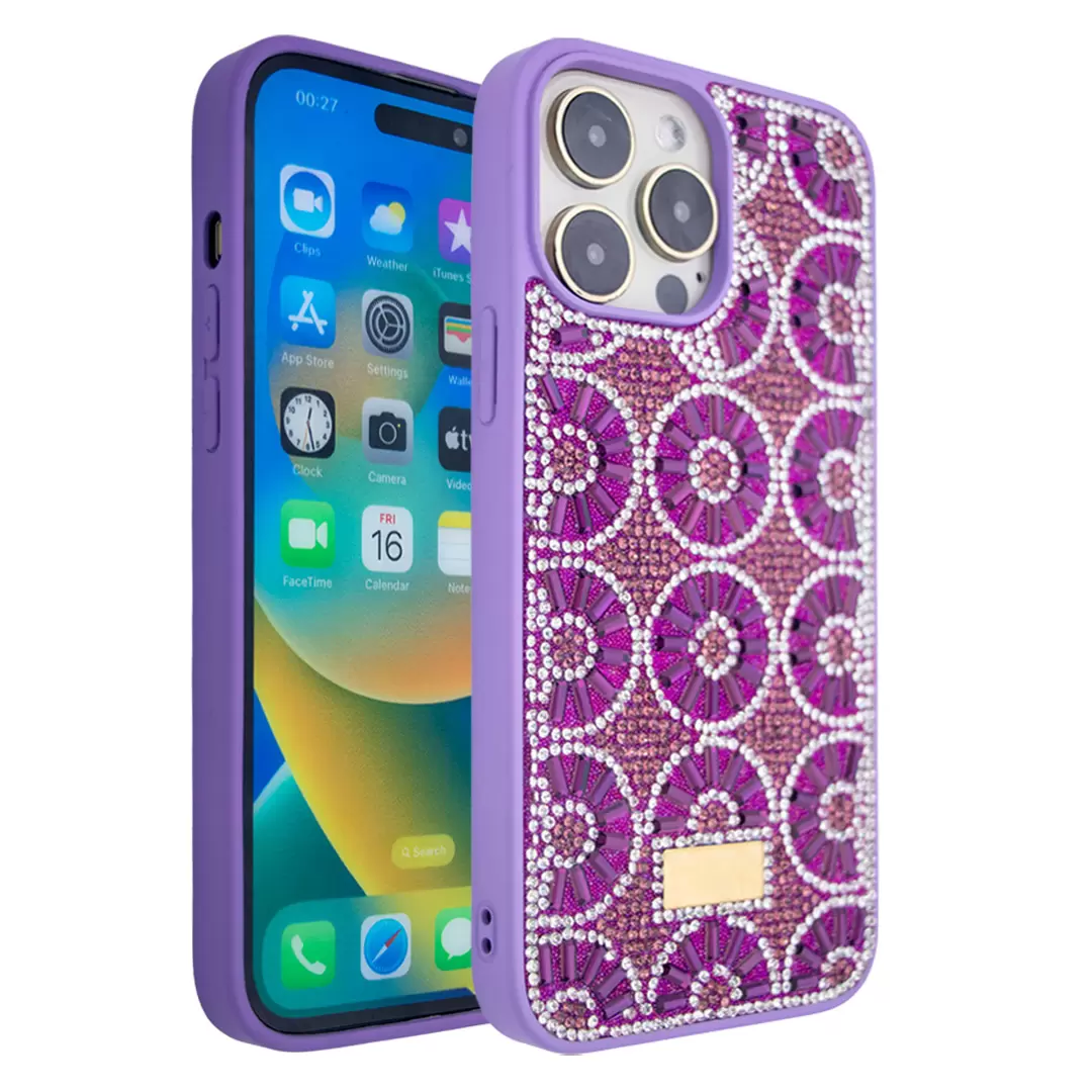 iPhone 13 Pro Max/iPhone 12 Pro Max Diamond Sparkling Case Dark Purple