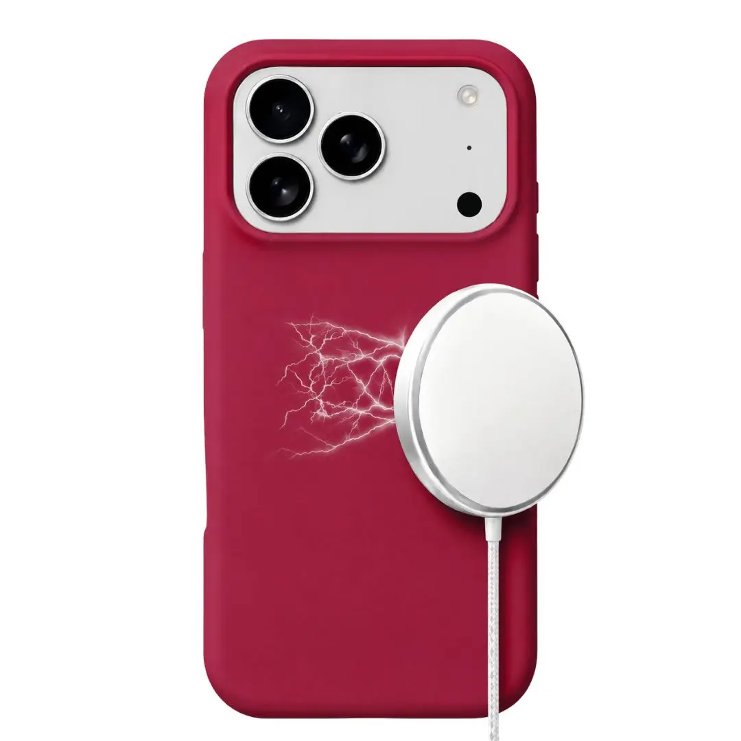 iPhone 18 Pro Max/iPhone 17 Pro Max MagSafe Soft Touch Case Cherry Red (moq:25)
