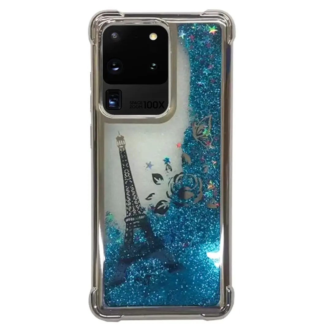 Samsung Galaxy S20 Ultra Waterfall Protective Case Silver Eiffel Tower