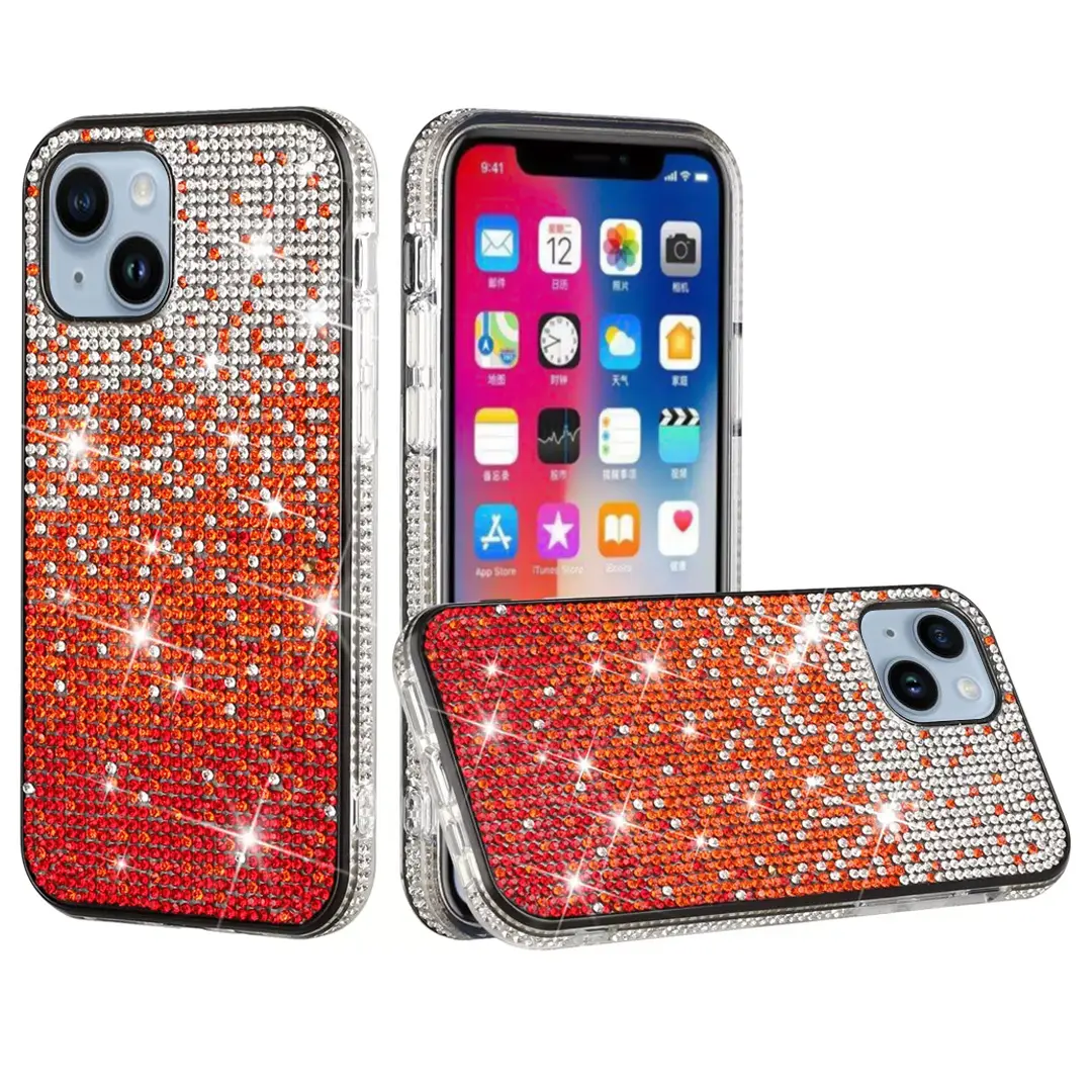 iPhone 15/iPhone 14/iPhone 13 Bling Party Diamond Red